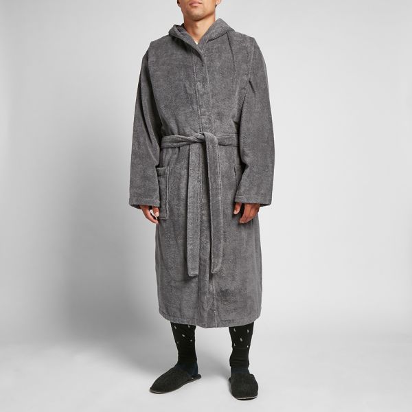 Grey towelling robe clearance