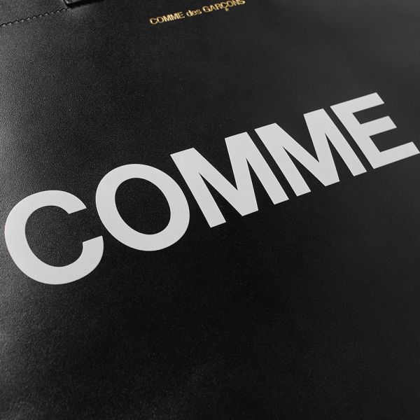 Comme Des Garcons Huge Logo Tote Bag Black End