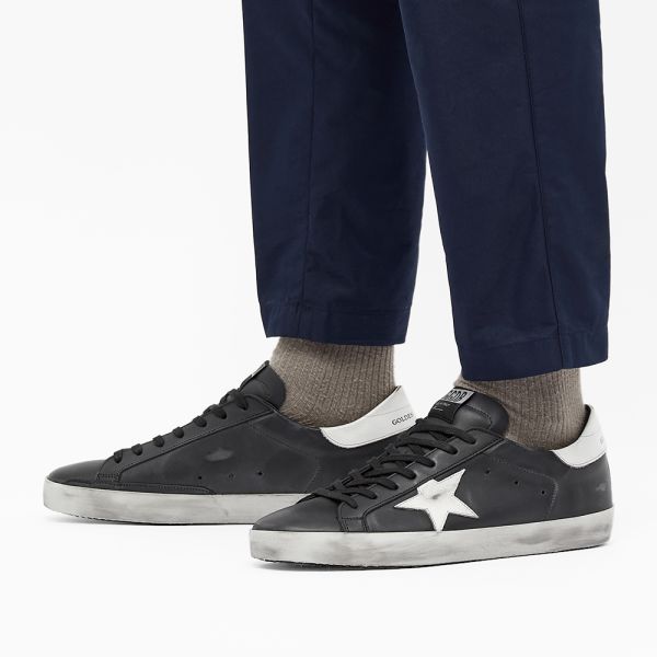 Golden goose black leather sneakers clearance