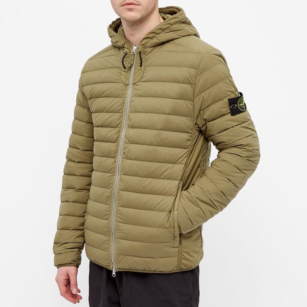 Stone Island Loom Woven Lightweight Down Jacket Olive Green End Stone Island Loom Woven Lightweight Down Jacket Olive Green End