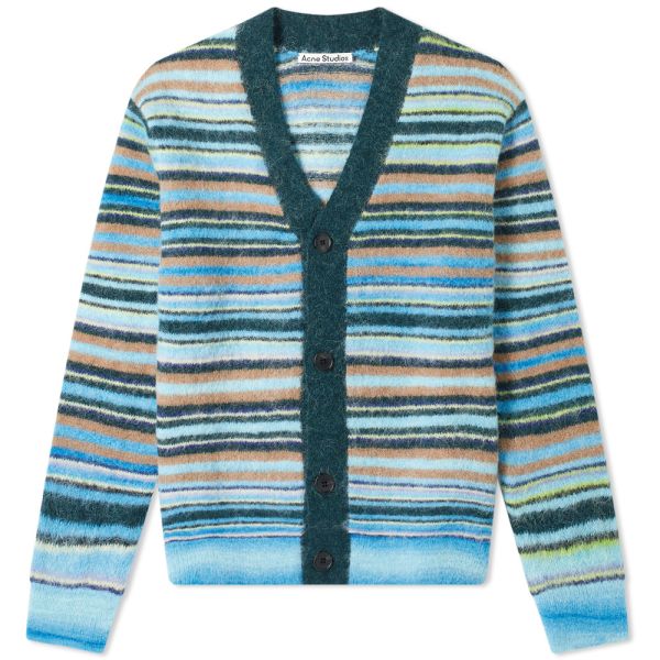 Blue striped cardigan clearance