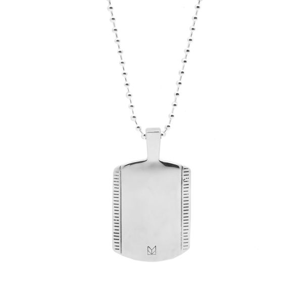 Maple Dog Tag Pendant Necklace Silver End - Dog Tag Pendant Necklace Maple Dog Tag Pendant Necklace Silver End - Dog Tag Pendant Necklace