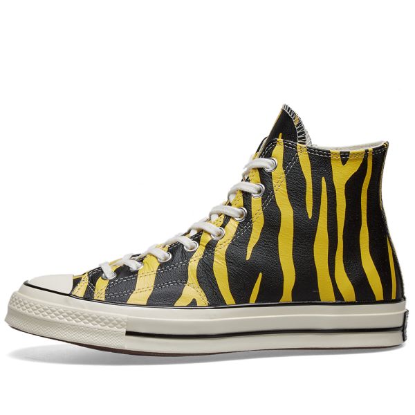 yellow converse leather