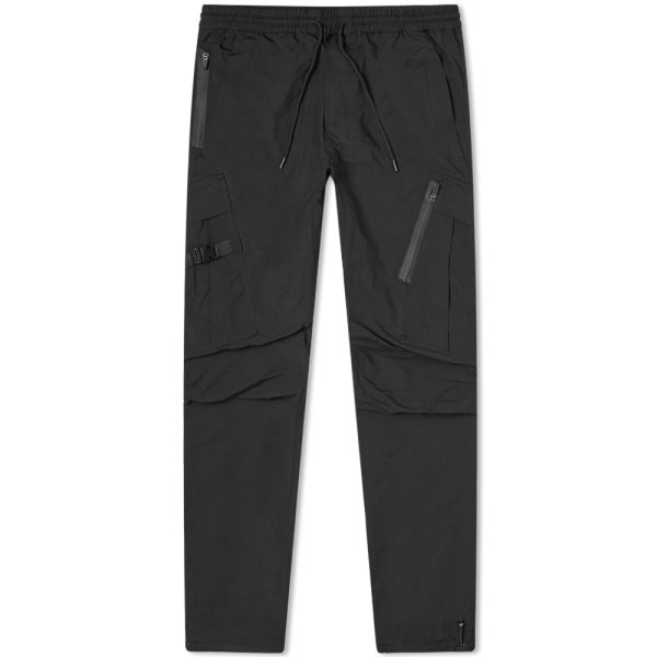 black cargo track pants