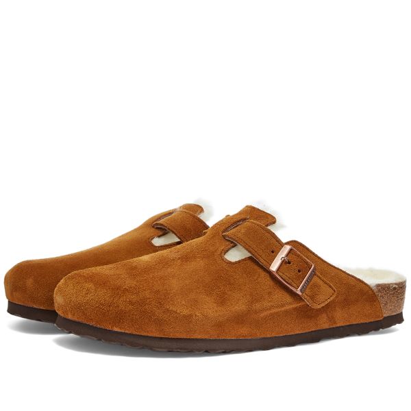 Birkenstock Boston Fur Mink Suede End