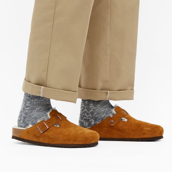 Birkenstock Boston Fur Mink Suede End