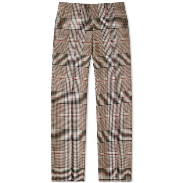 tartan trousers beige