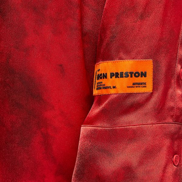 Heron Preston Satin Tie Dye Shirt Red 