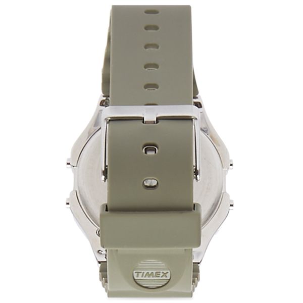 Timex 80 Digital Watch Silver & Olive END. (SG)