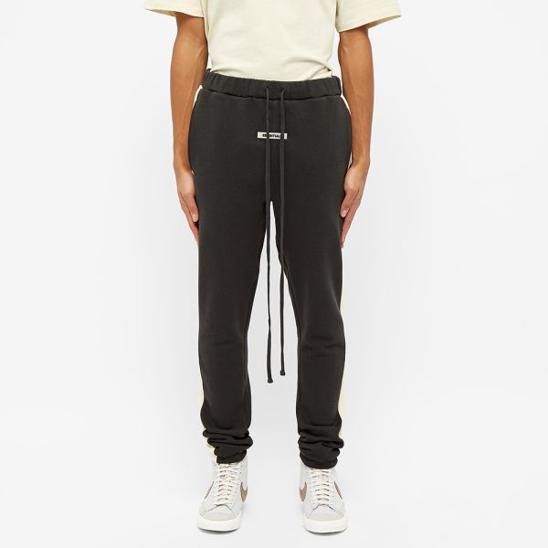 fear of god essentials side stripe sweatpants black