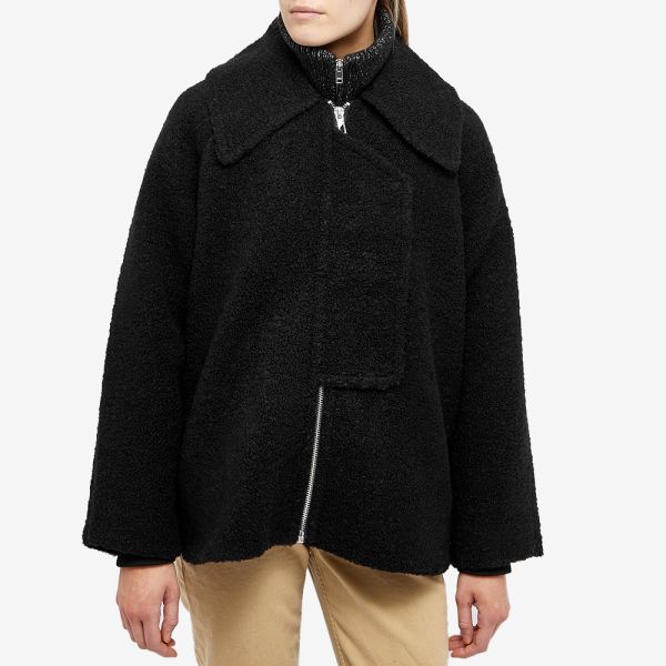 GANNI Boucle Wool Jacket Black END. (Global)