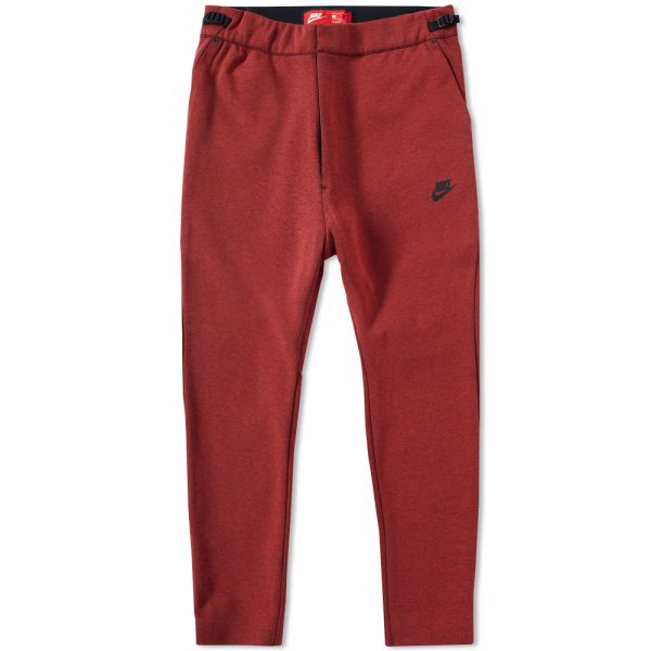 Nike Tech Fleece Cropped Pant Dark Cayenne Heather Black End