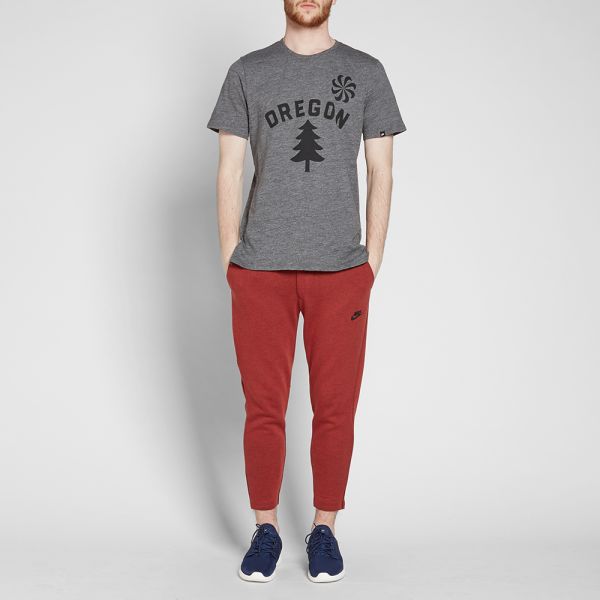 Nike Tech Fleece Cropped Pant Dark Cayenne Heather Black End