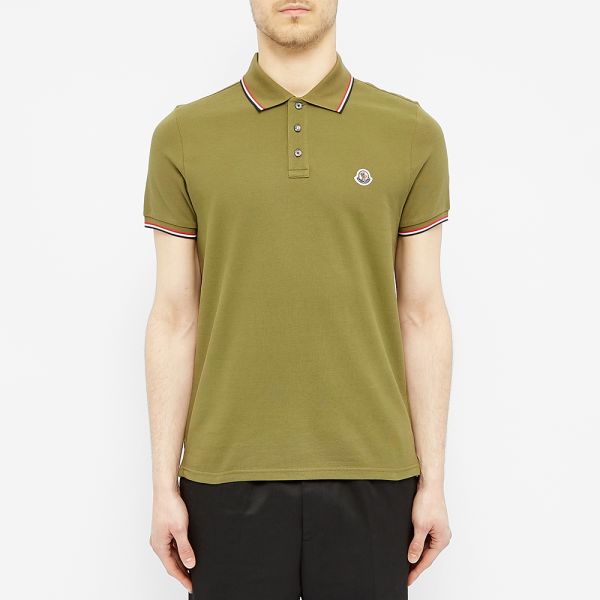 khaki moncler polo