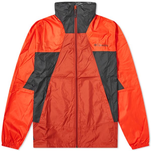 columbia windbreaker red