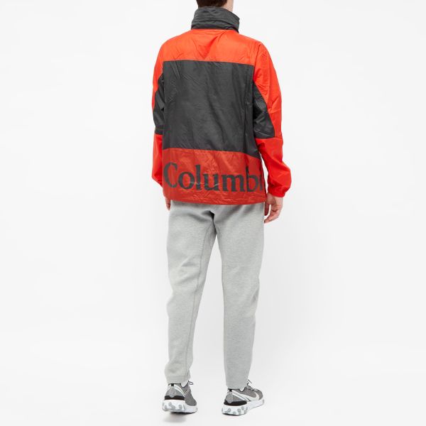 red columbia windbreaker