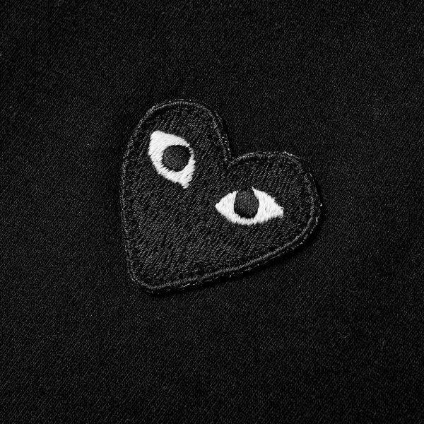 Comme Des Garcons Play Basic Logo Tee Black Black End