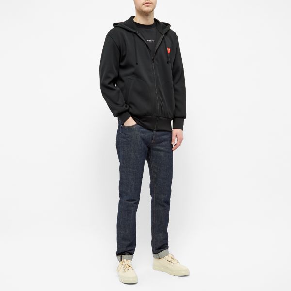 comme des garcons black zip up hoodie