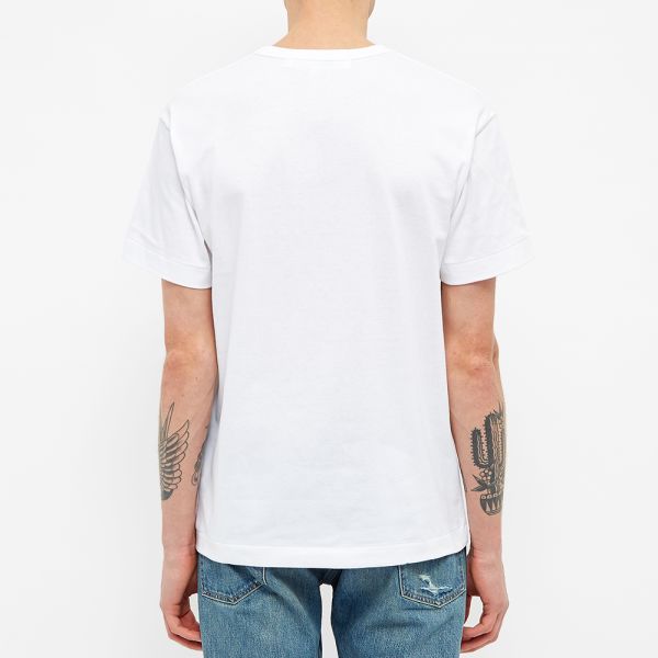 comme des garcons play inverted text logo tee