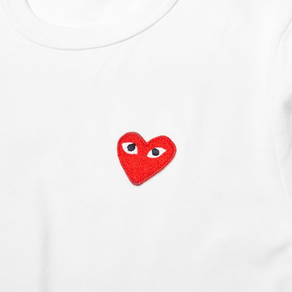 comme des garcons play women's basic logo tee