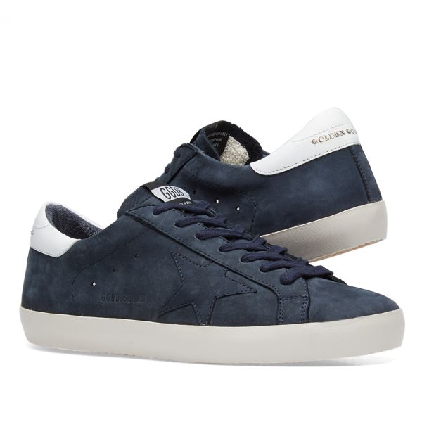 golden goose white & grey clean superstar sneakers
