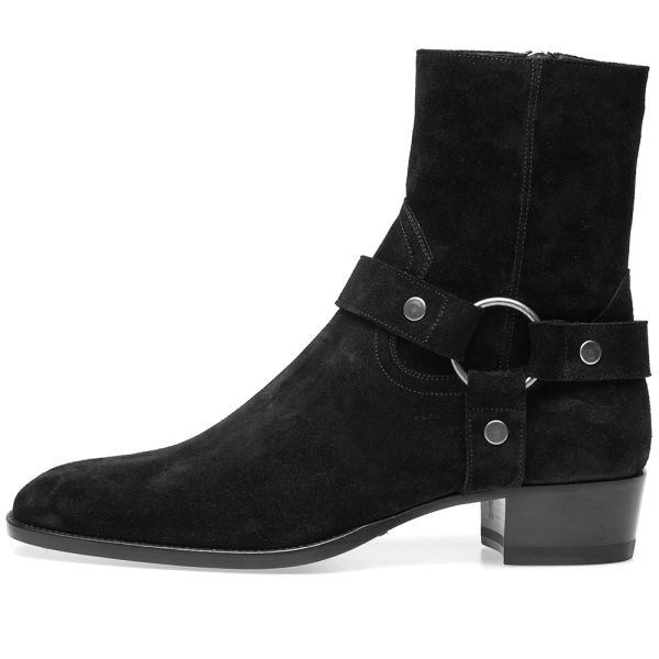 saint laurent wyatt black suede