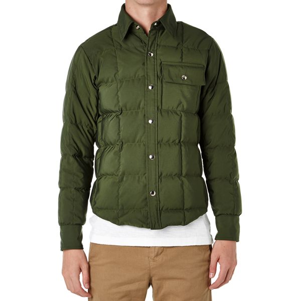 Crescent Down Works 60 40 Down Shirt Olive End Crescent Down Works 60 40 Down Shirt Olive End