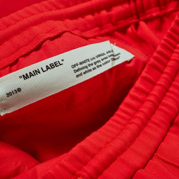 off white red track pants