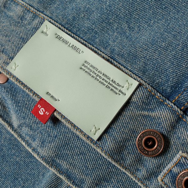 off white denim label
