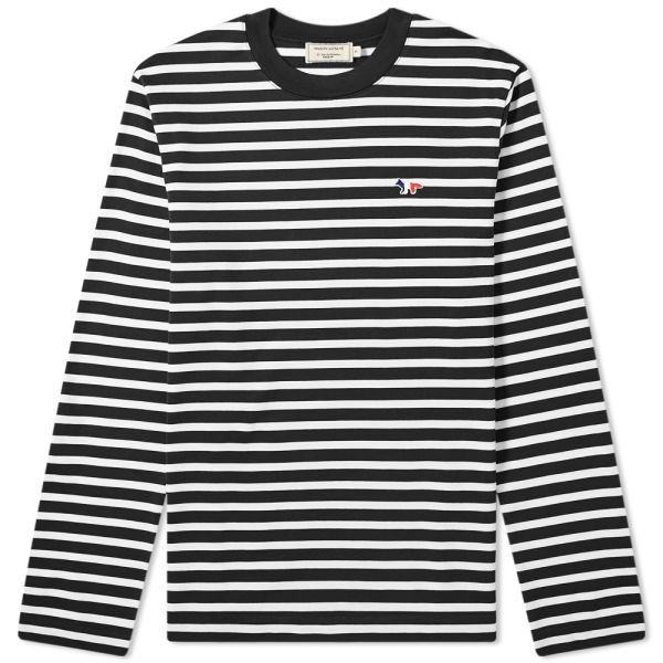 Maison kitsune striped shirt clearance