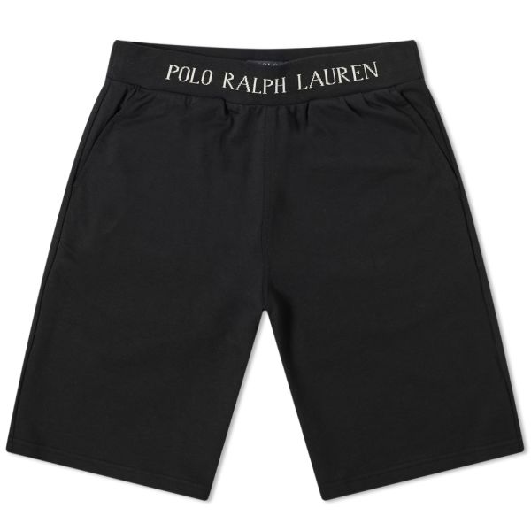 black polo sweat shorts
