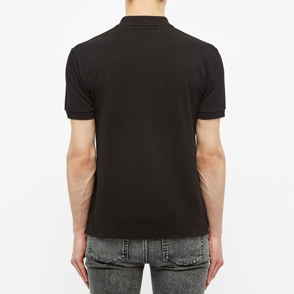 Comme Des Garcons Play Polo Shirt Black Red End