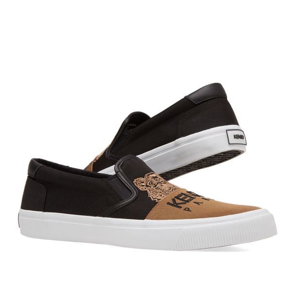 kenzo black slip on