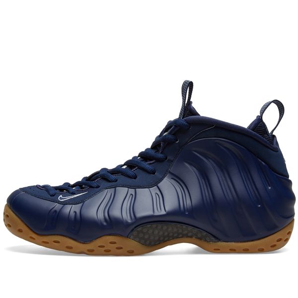 navy blue and white foamposites