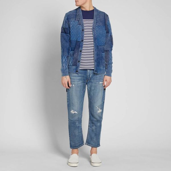 beams plus patchwork cardigan
