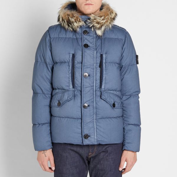 stone island resin poplin down jacket