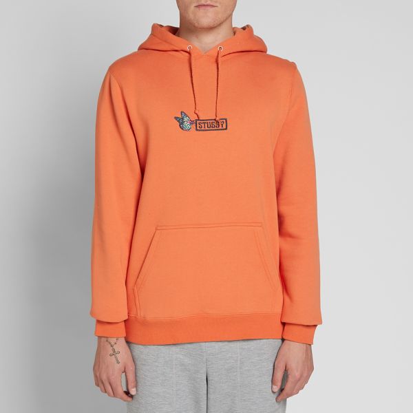 stussy butterfly applique hoody