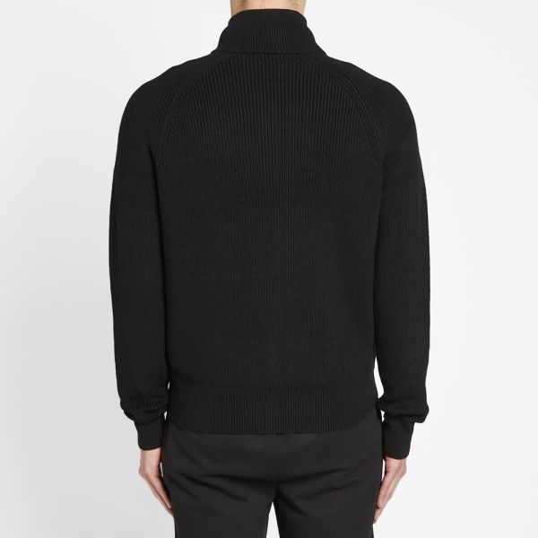 fred perry ribbed knitted track jacket