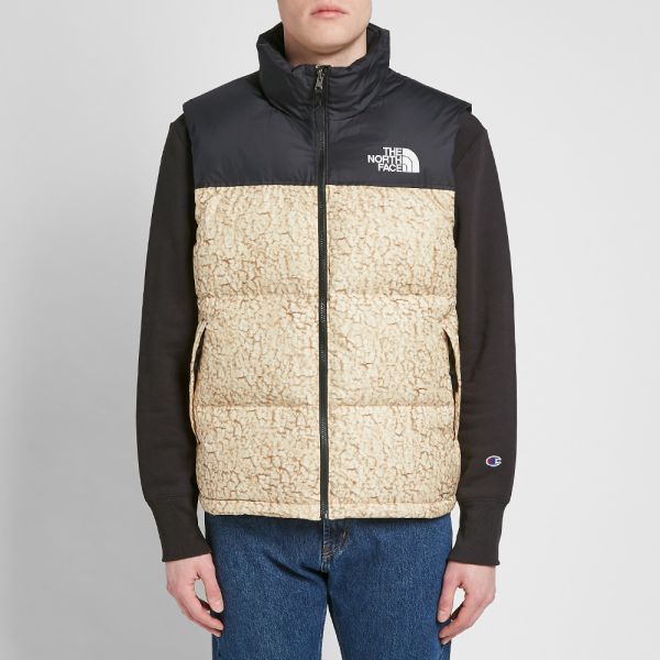 north face white vest