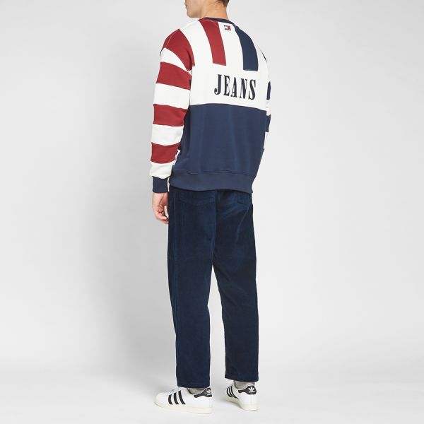 tommy jeans rugby stripe puffer jacket