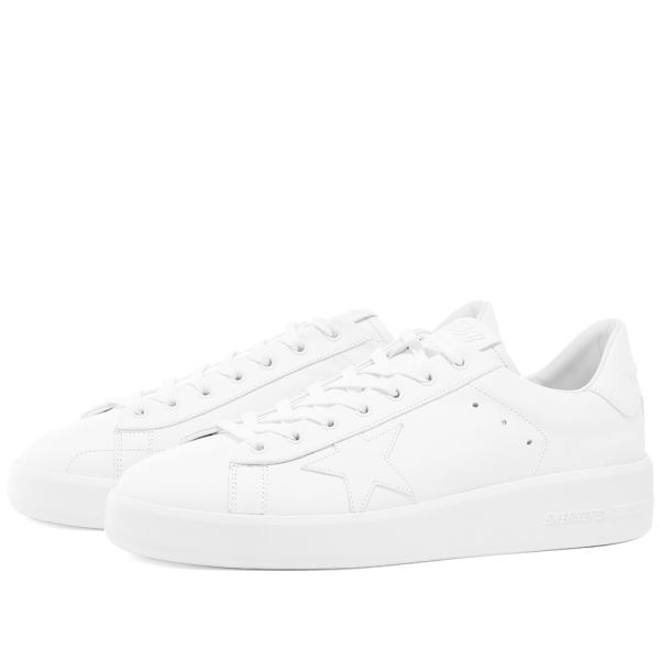 golden goose all white sneakers