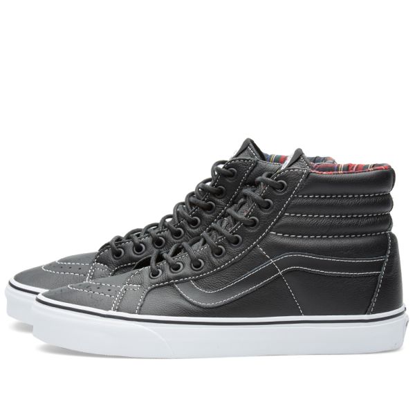 black plaid vans