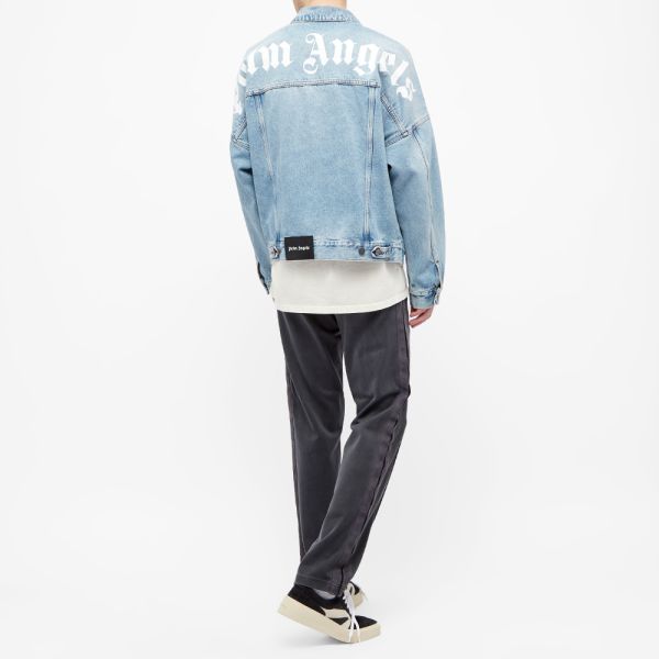 Palm angels oversized denim jacket clearance
