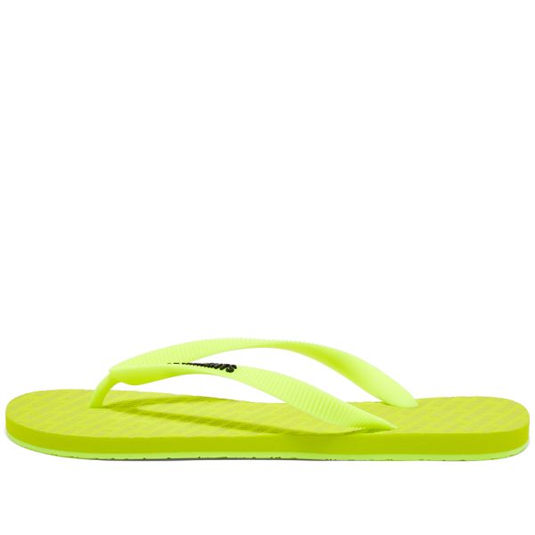 logo on flip flops