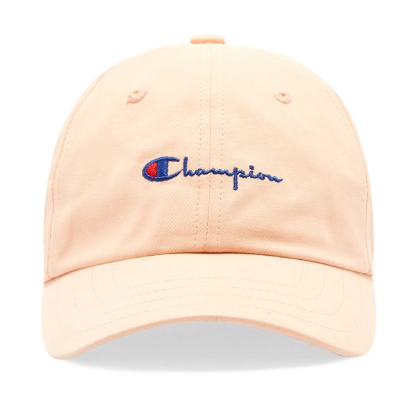 Alaska Crack pot Bror Champion Reverse Weave Script Logo Cap Peach | END.