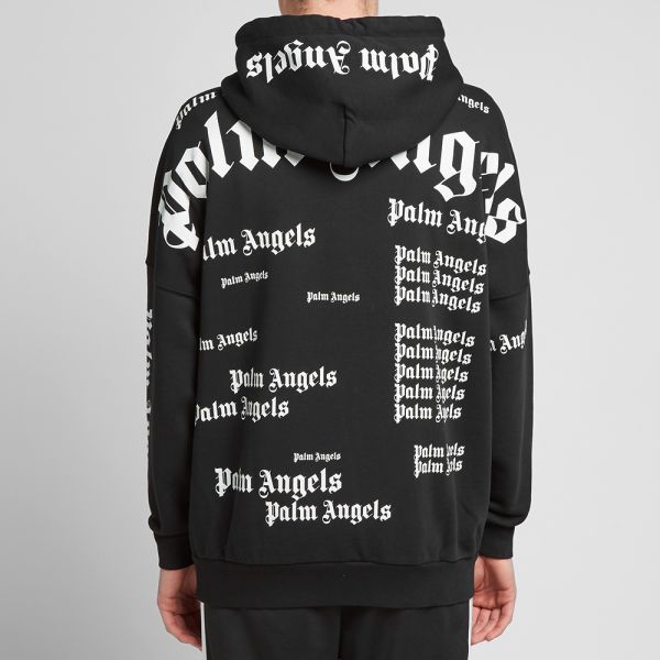 Palm angels multi logo hoodie clearance