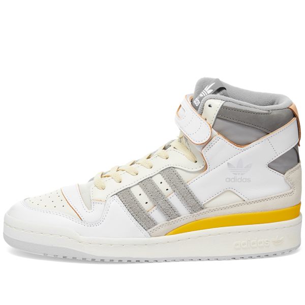 Adidas Forum 84 Hi White, Grey \u0026 Yellow 