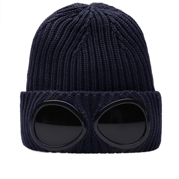 C.P. Company Classic Goggle Beanie Navy 