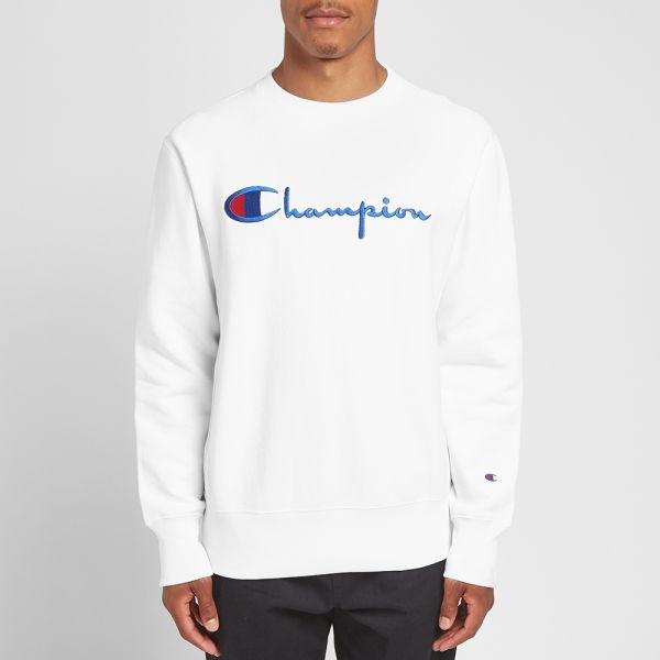 champion reverse weave aop script crew