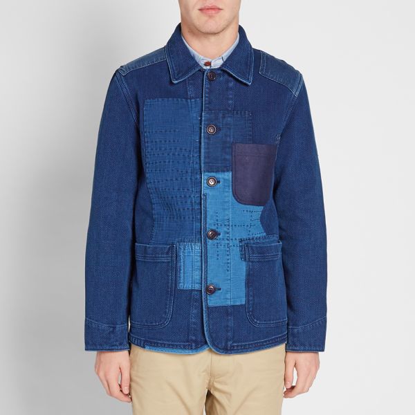 pure blue japan sashiko jacket